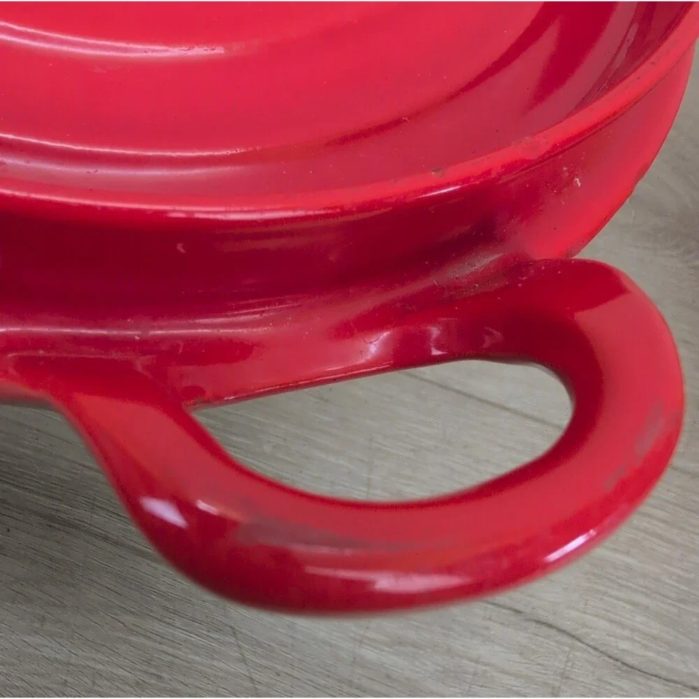 Le Creuset Doufeu Enamel Cast Iron Dutch Oven W/ Lid Red #24 4.5QT France